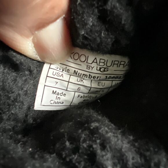 Koolaburra by Ugg Toddler Snow Boots Girls Size US 7 Black Bow Accents - Picture 2 of 7